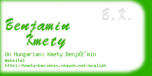 benjamin kmety business card